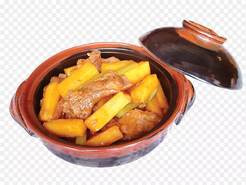 椰肉排骨炖咖喱甘薯排骨炖土豆