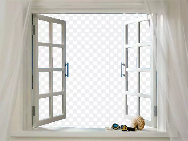 窗户处理窗帘-打开窗户