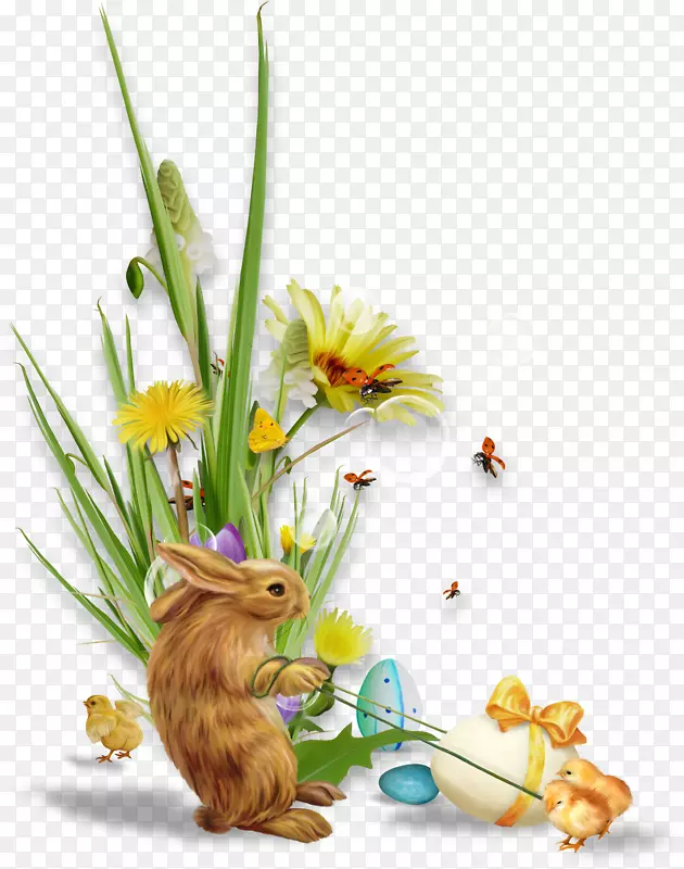 复活节兔子剪贴画-卡通兔