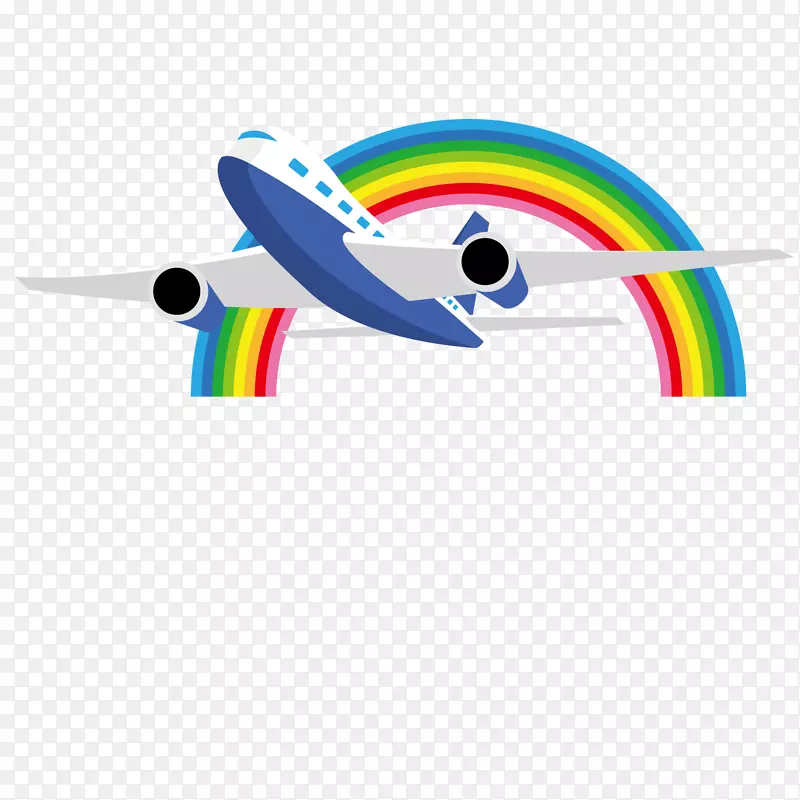 飞机.带飞机的彩虹
