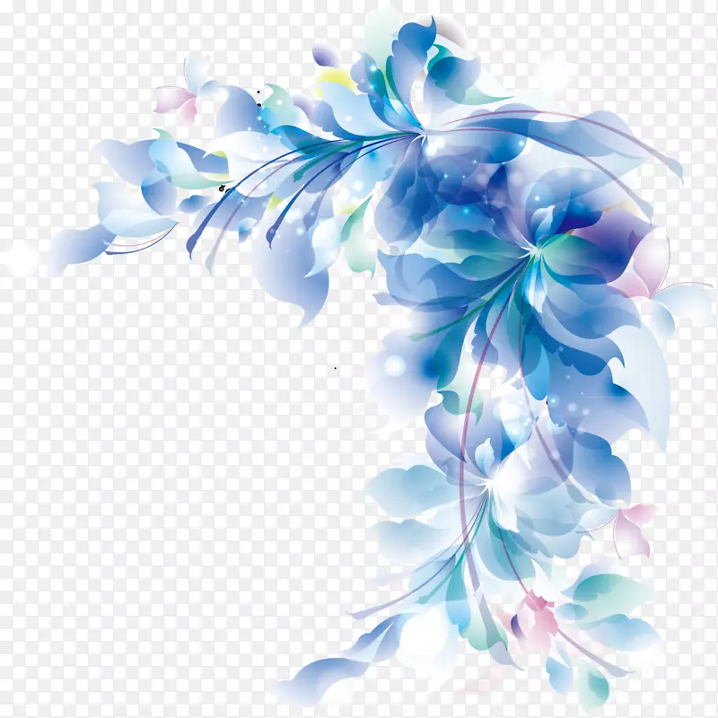 花卉设计野生虹膜山脊花蓝-婚礼，角花