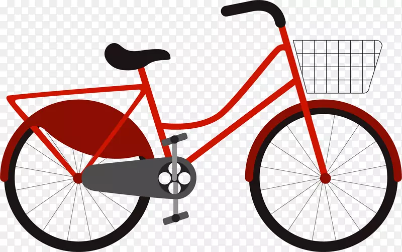 巡洋舰自行车踏板车架单速自行车跑车漆红色自行车