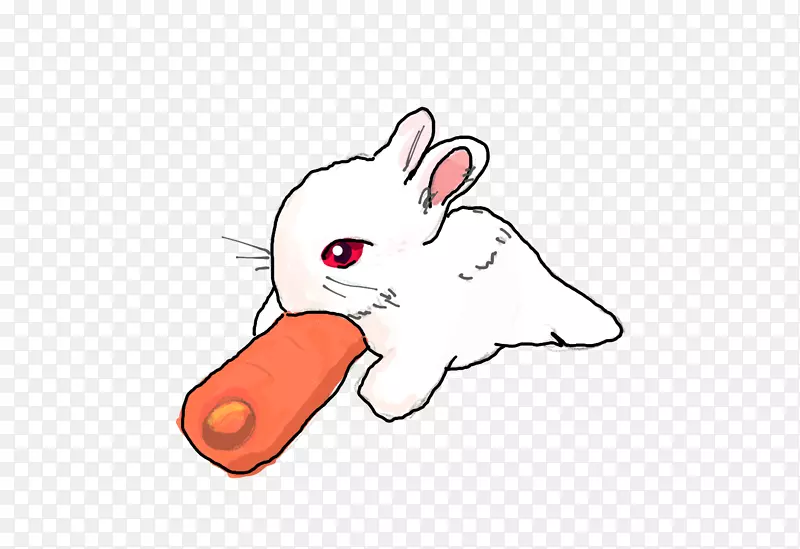 欧洲兔中秋节手绘兔胡萝卜
