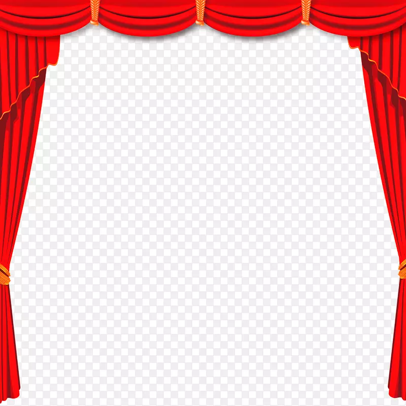 剧场窗帘及舞台窗帘-农历新年红色窗帘