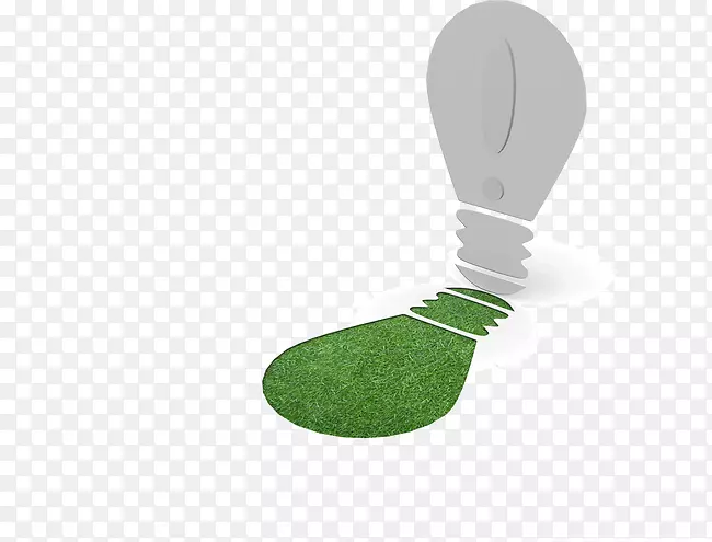 高尔夫球绿色品牌-创意灯泡轮廓
