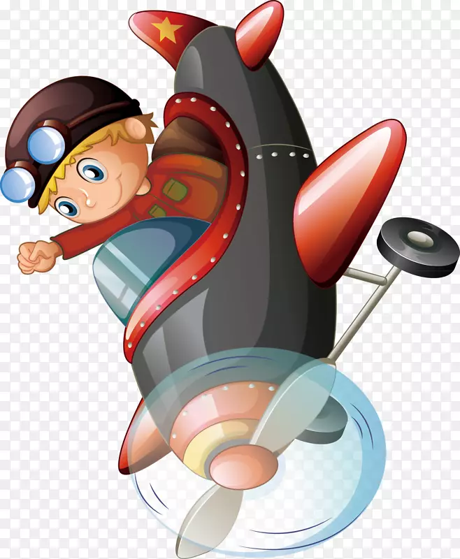 飞机儿童插图.儿童飞机装饰设计
