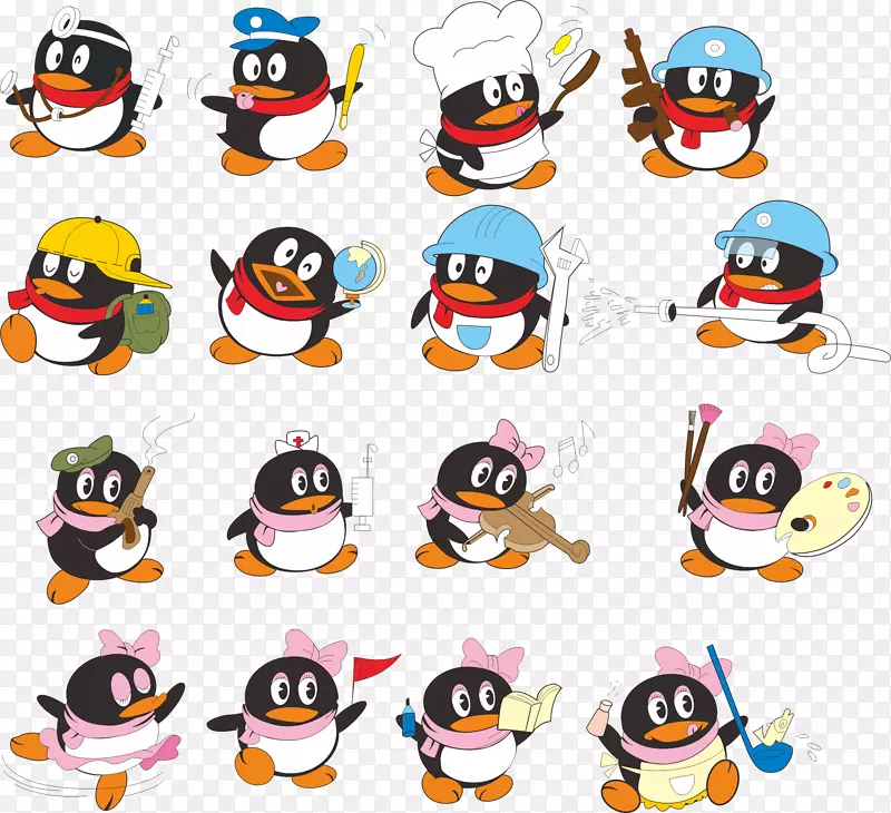 企鹅腾讯QQ谷歌图片卡通企鹅图案