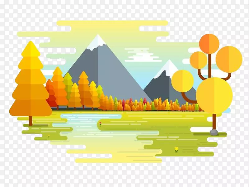 景观平面设计插图-秋季