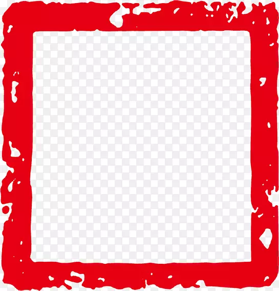 红色剪贴画-红色印章框架