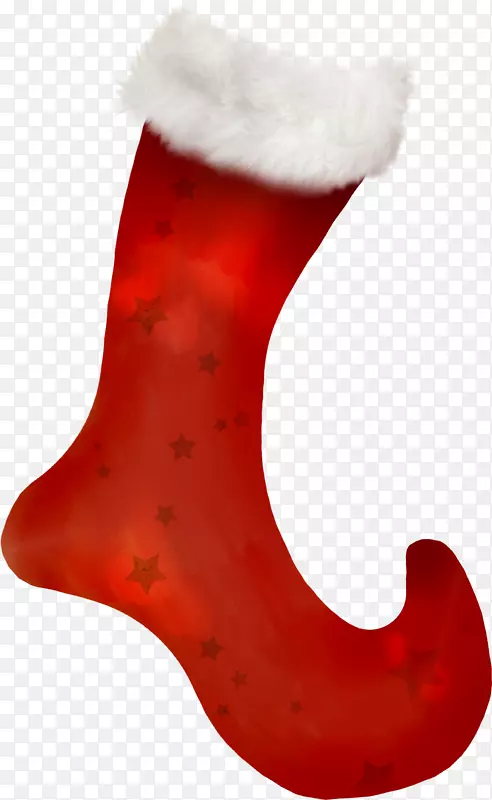 圣诞袜画圣诞装饰靴-圣诞装饰圣诞靴