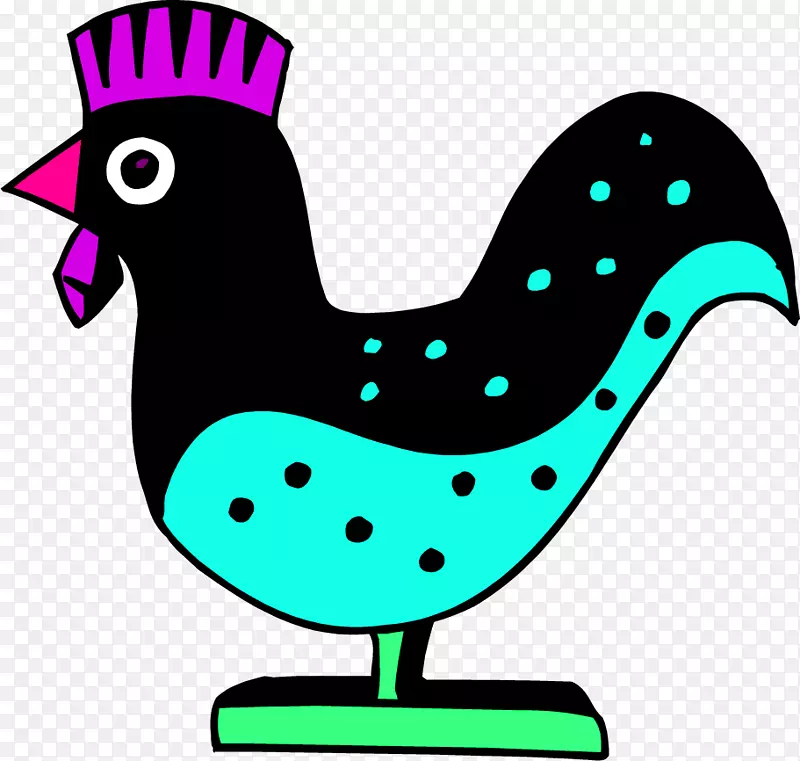 鸡夹艺术-玩具公鸡
