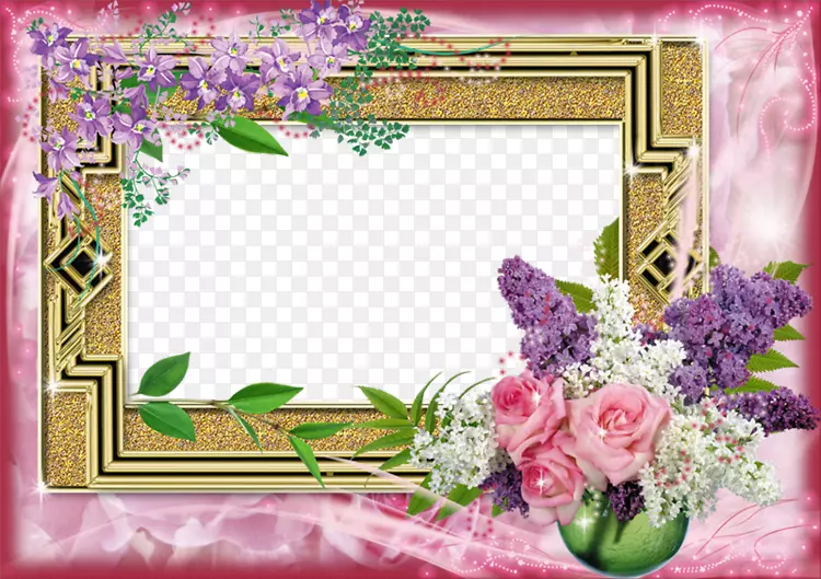 数码相框-复古粉色花框