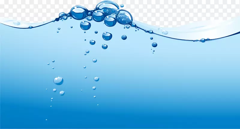 水滴气泡剪辑艺术.蓝色水印气泡