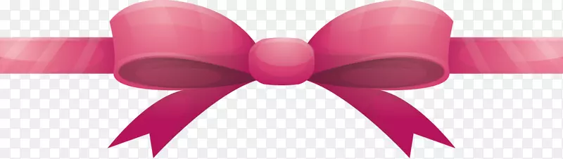 粉红丝带绘制粉红弓