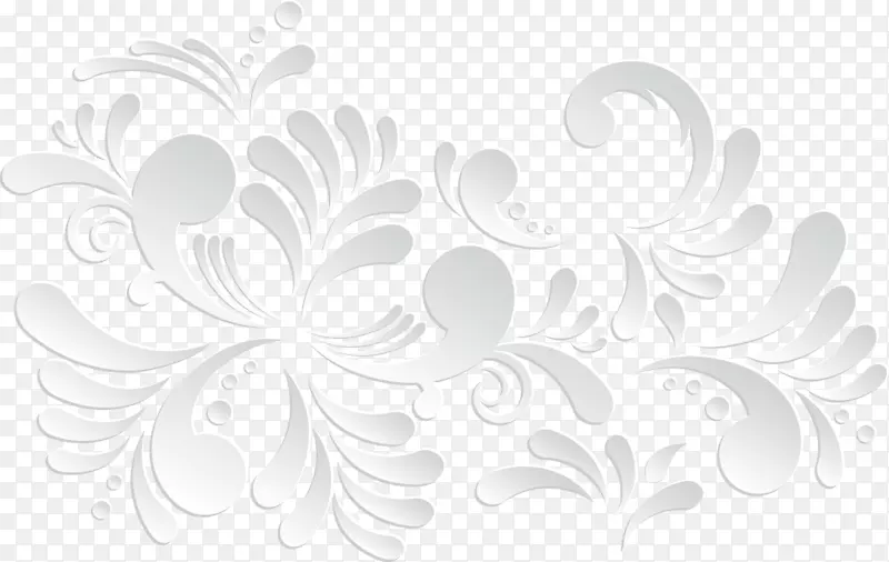 白色花瓣图案-渐进式装饰，喷雾，海洋纹理