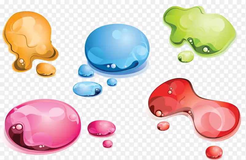 彩色水泡-彩色水滴