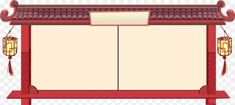 建筑-古代红灯笼门