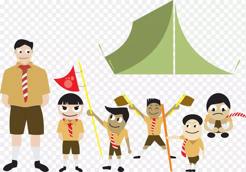 儿童夏令营野营-野外野餐