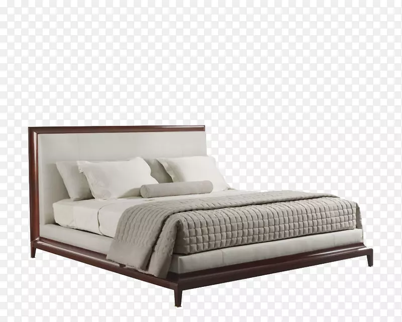 床头柜平台床卧室家具.家用家具材料模型床
