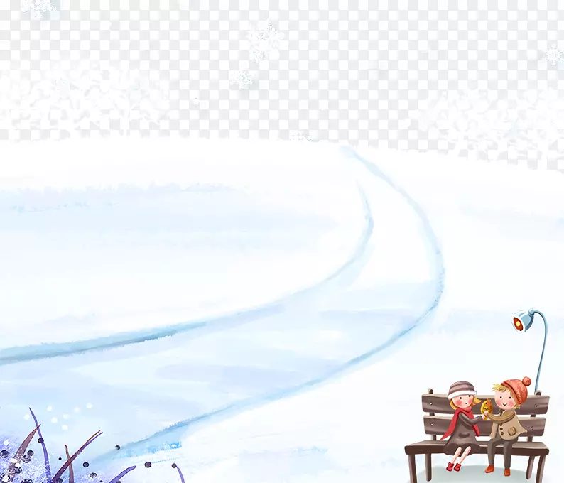 雪人卡通-雪人情侣