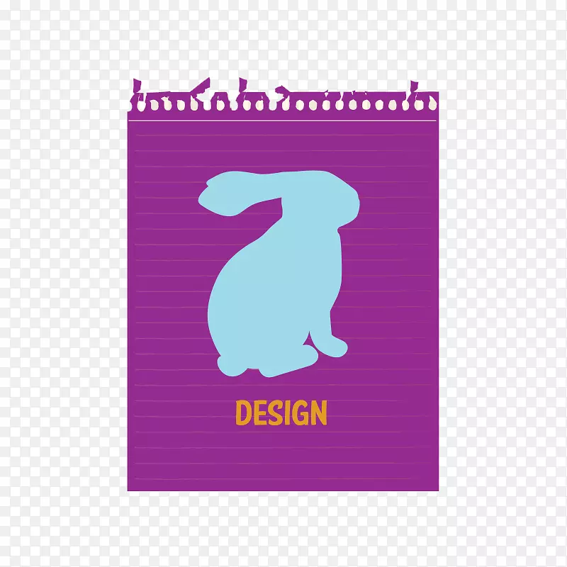 花卉设计插图.紫色兔子图案设计说明