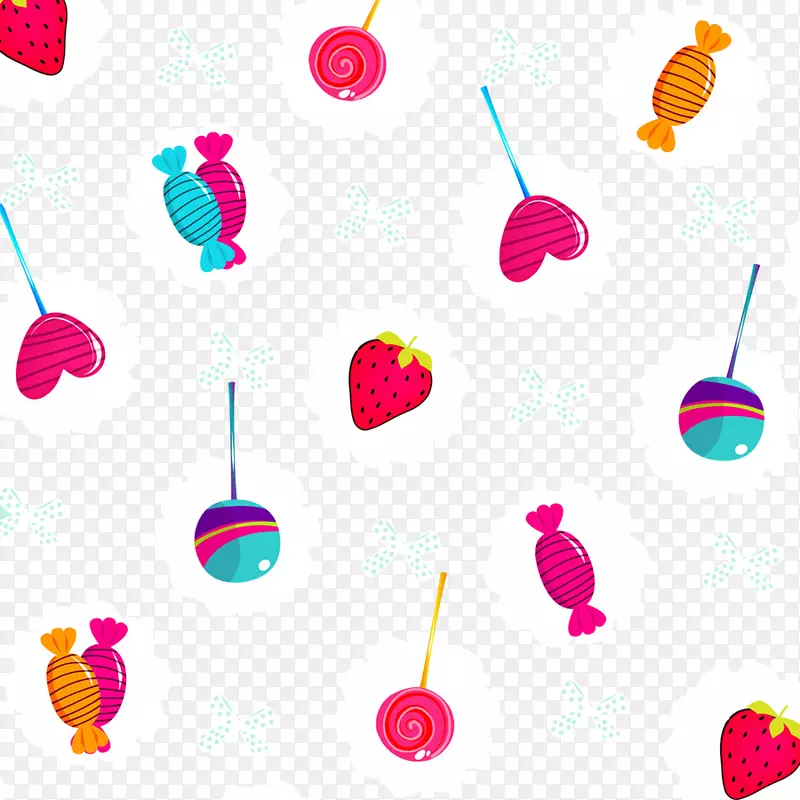 棒棒糖剪辑艺术-手绘糖果卡通三维创意，棒棒糖背景