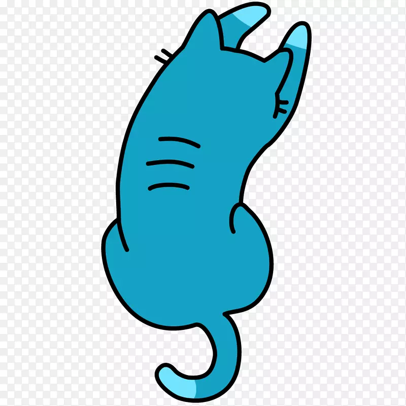 猫科剪贴画-一只长着蓝色脸的猫