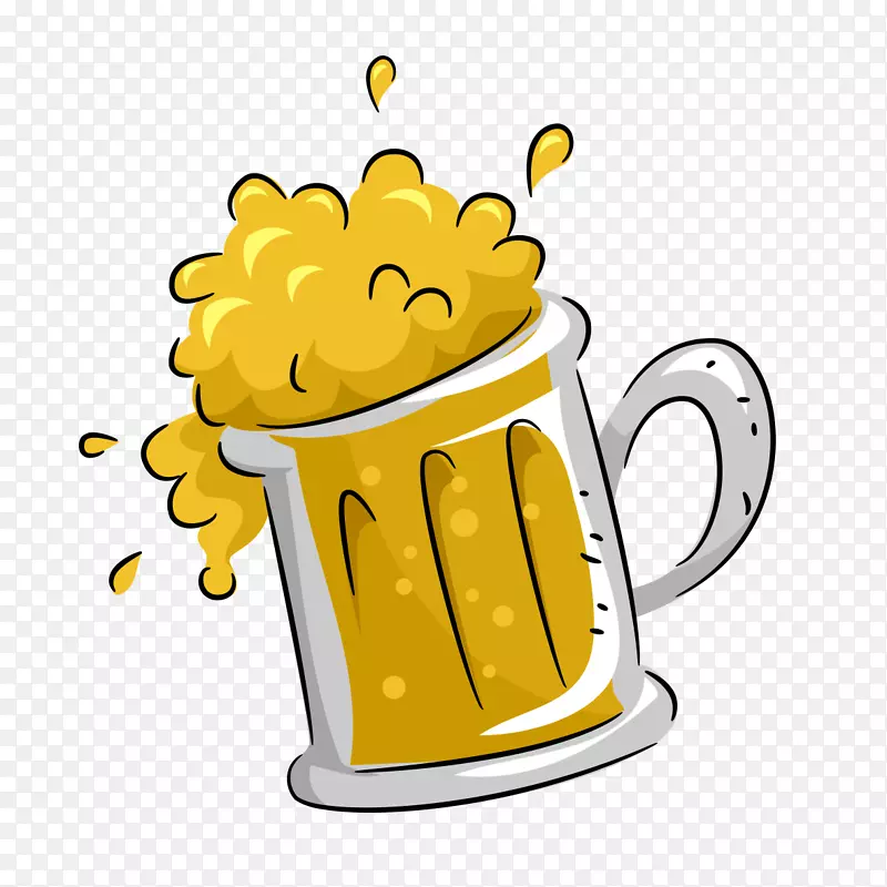 啤酒节卡通-啤酒杯卡通图形