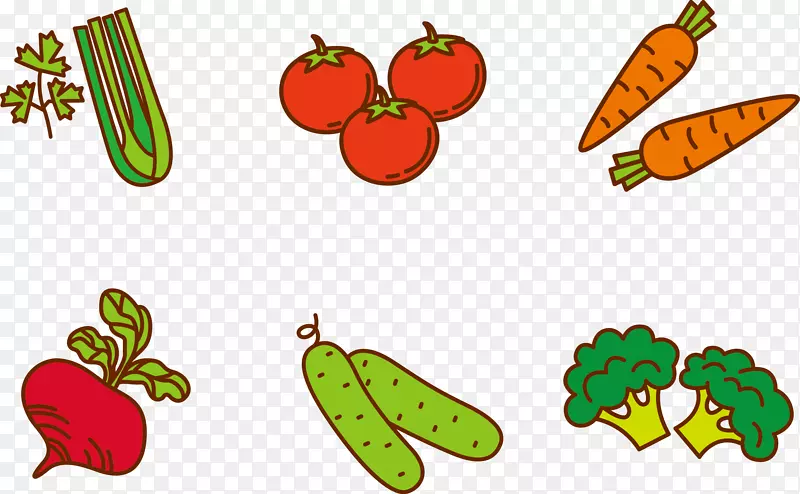水果蔬菜卡通片艺术载体蔬菜