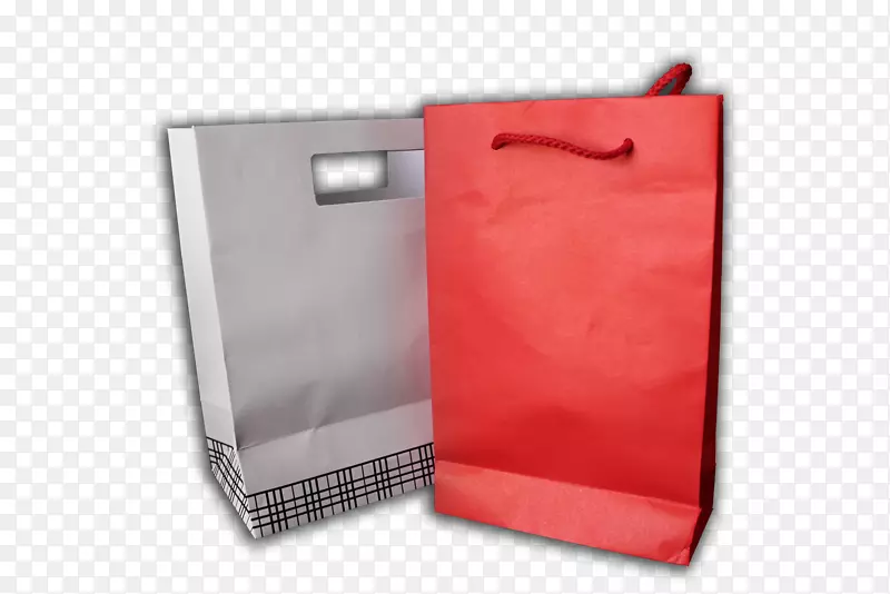 纸袋红色包装和标签袋