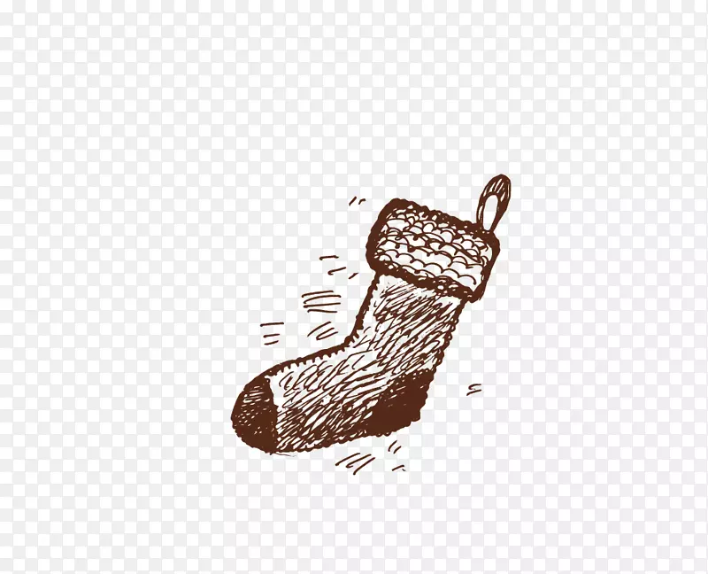 圣诞树刷手绘袜子