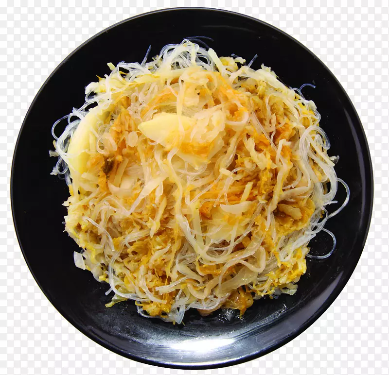 泰国菜，菜，土豆炖菜，玻璃纸面条-卷心菜炖土豆