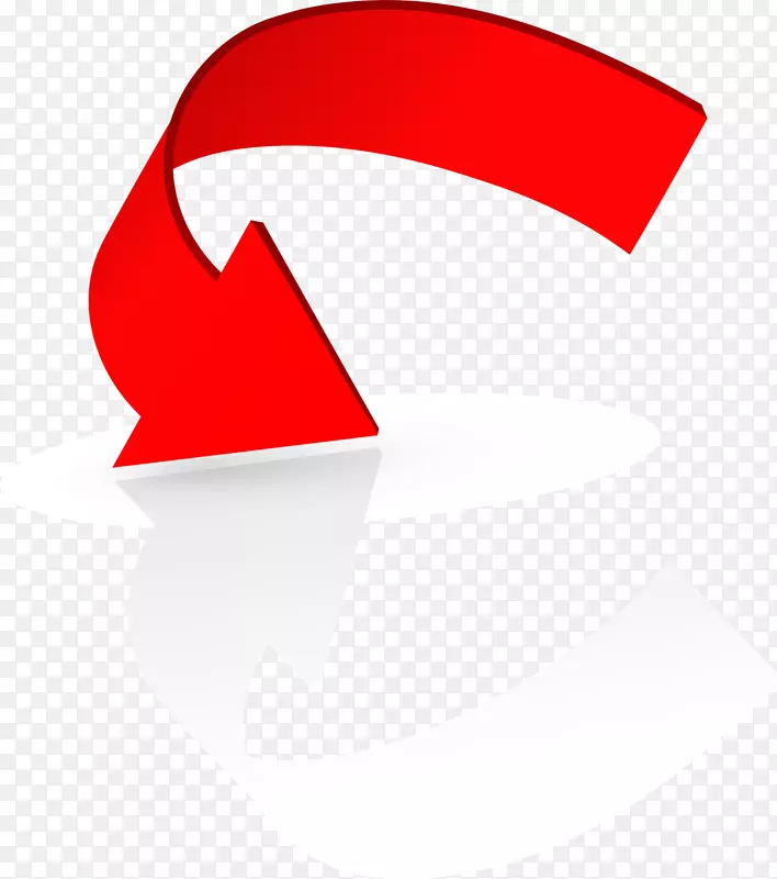 红色箭头标志-红色简洁箭头