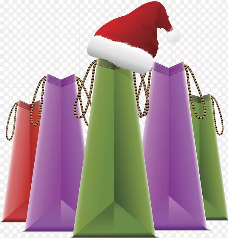 纸袋圣诞购物袋