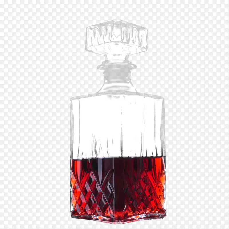 红葡萄酒威士忌瓶葡萄酒玻璃水晶酒瓶