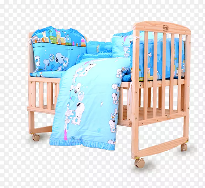 婴儿床单床架双层床木制婴儿床