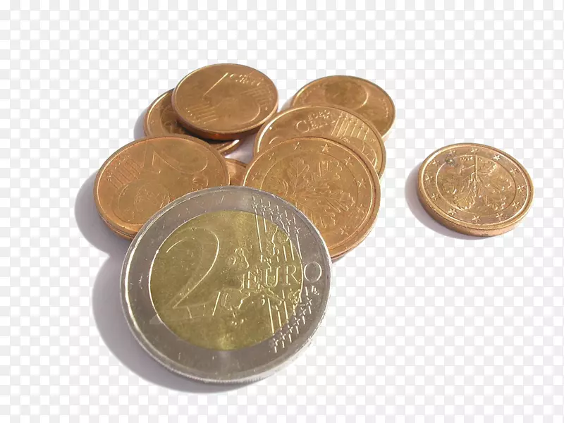 欧元硬币一堆硬币