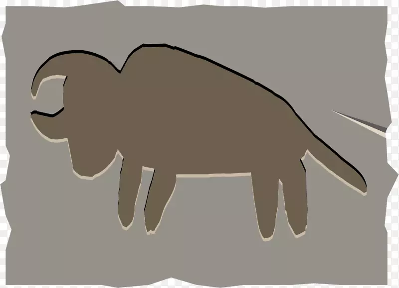 牛犬科狗插图-免费拉材料犀牛图像