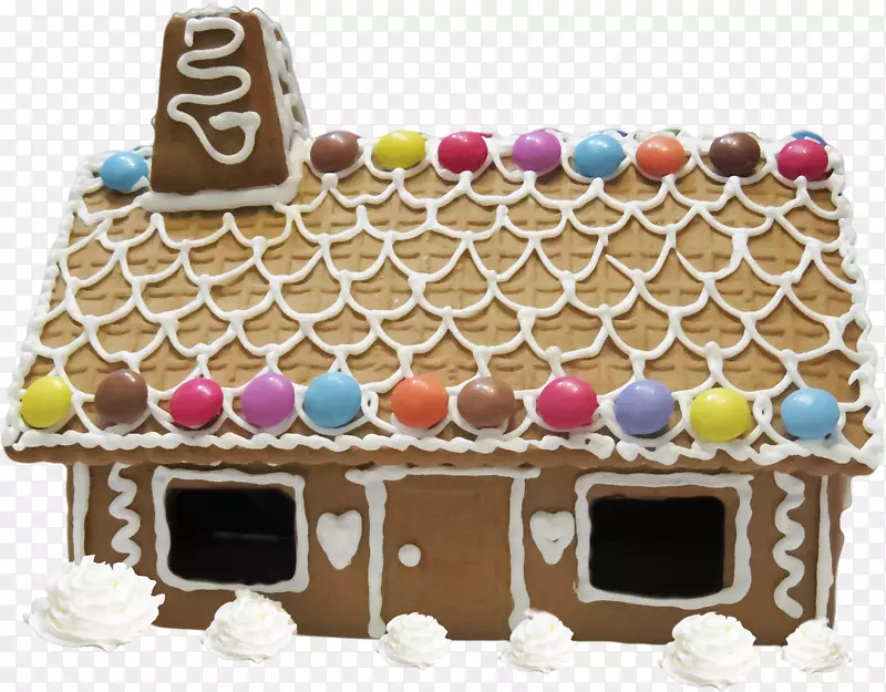 姜饼屋巧克力蛋糕圣诞蛋糕托屋-美丽的棕色小屋