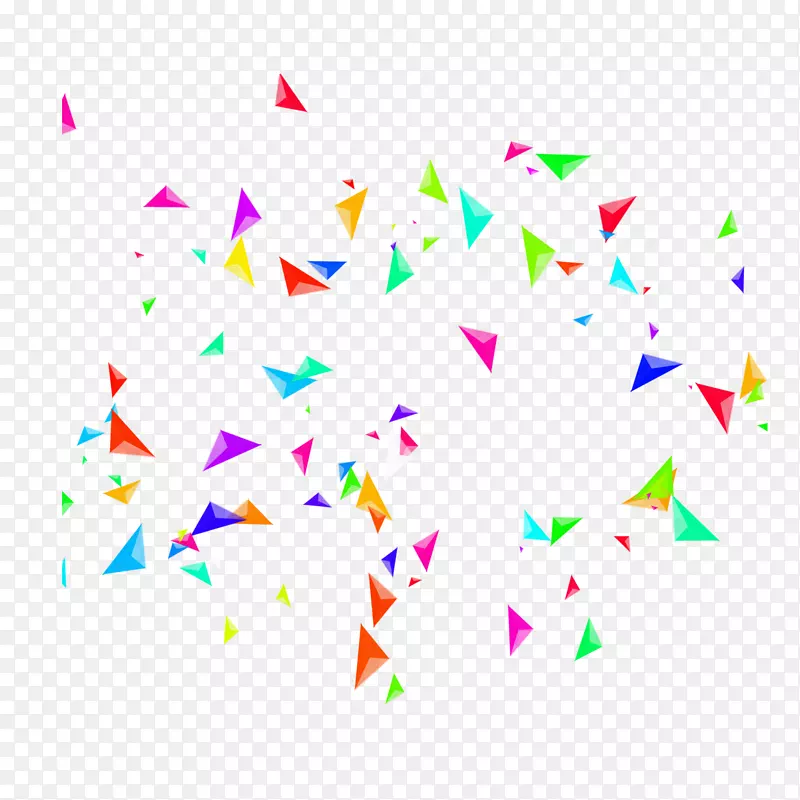 彩色三角海报.浮动三角形元素
