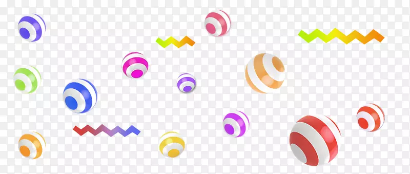 移动应用程序用户界面设计师-五颜六色的简单浮球材料