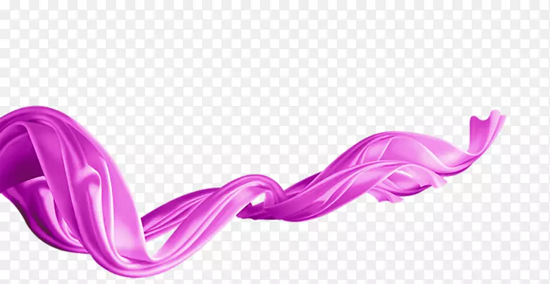 丝带纺织品流动紫色丝带