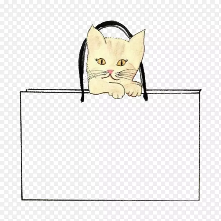 香奈儿猫时尚插画-包上的小猫