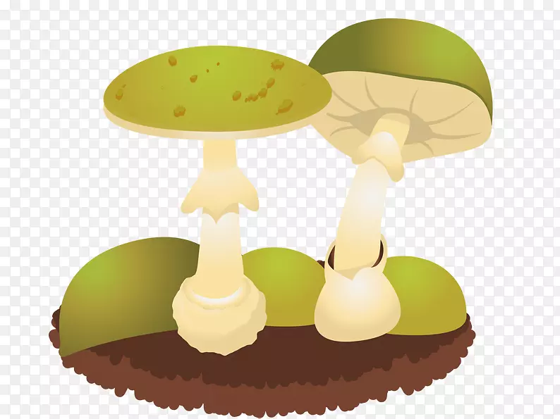 卡通-绿色蘑菇创意形象