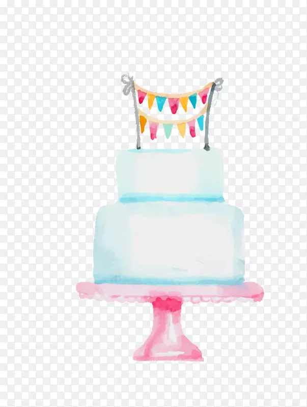 纸杯蛋糕结婚蛋糕生日蛋糕手绘水彩画蛋糕