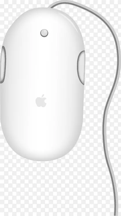 白色材料图案-手绘苹果鼠标