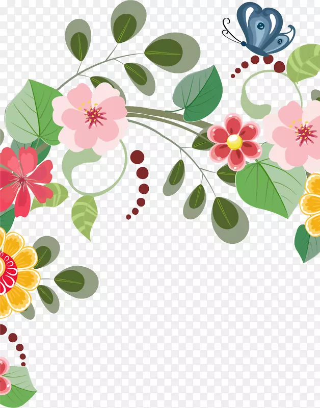 插图-彩色花卉植物