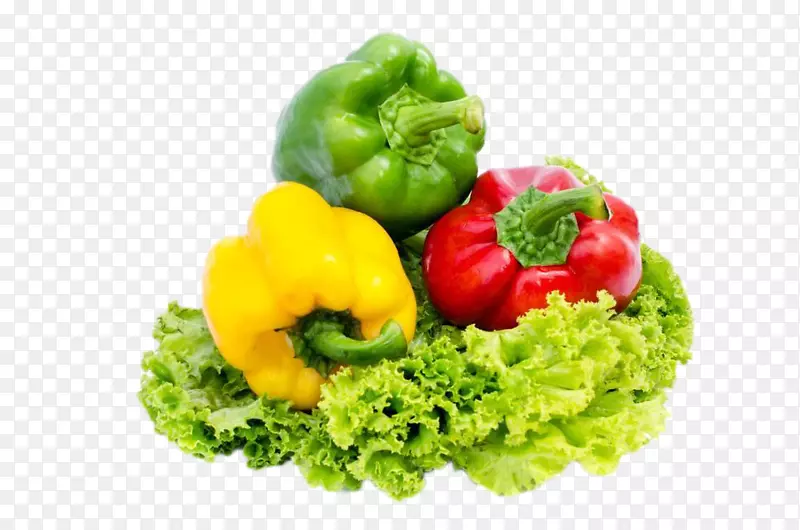 贝尔胡椒，生菜，辣椒，蔬菜食品-辣椒和生菜