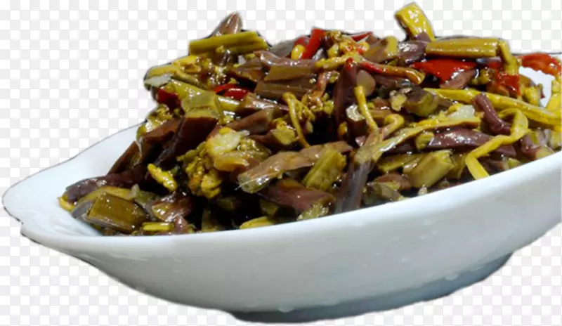 素食料理蕨类植物食品-蕨菜色拉