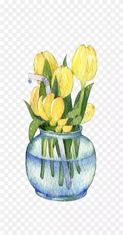 郁金香下载花型切花-黄色郁金香